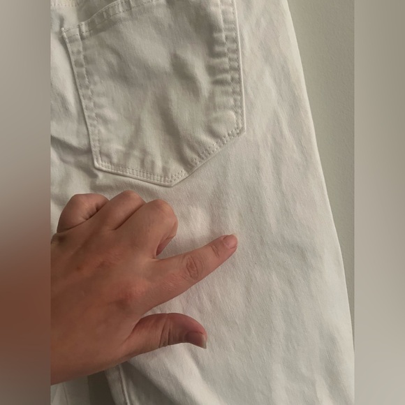 Lucky Brand Hayden Crop White Jeans Size 6 28 Mid Rise Stretch Denim Cropped - Picture 4 of 7